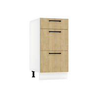 UNTERSCHRANK D40S3 - Dnoria - 3 Schubladen für effiziente Organisation - Eiche Artisan, Holz/Metall (40/82/52.4cm) - ROYAL24_MARKT