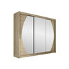 KLEIDERSCHRANK Aston V - Silberfarben/Sonoma Eiche, Holzwerkstoff/Kunststoff (250/215/58cm) - MIRJAN24