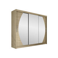 KLEIDERSCHRANK Aston V - Silberfarben/Sonoma Eiche, Holzwerkstoff/Kunststoff (250/215/58cm) - MIRJAN24