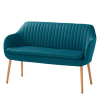 KÜCHENSOFA - Petrol, Eichenholz/Holz (130/85/62cm) - home24