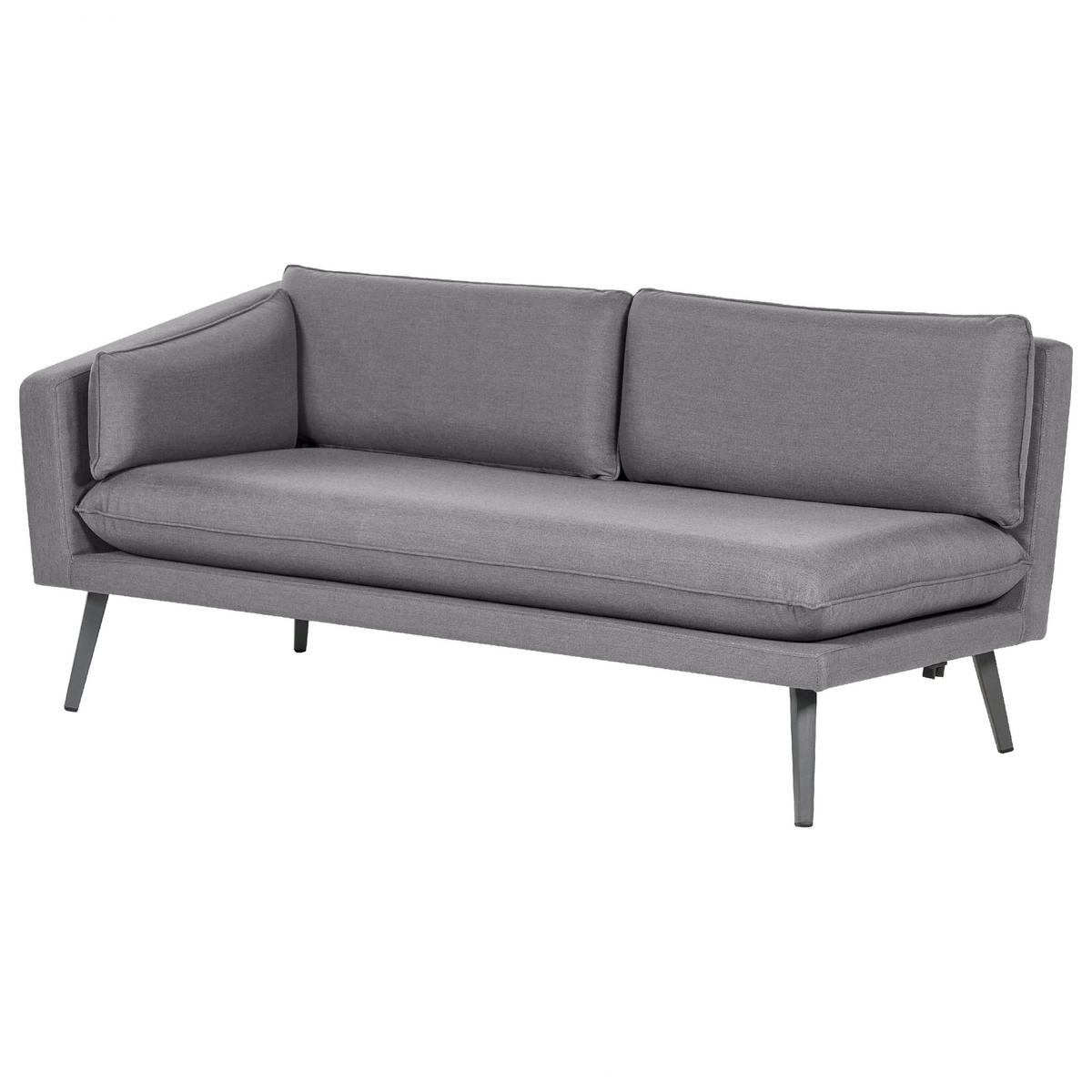 GARTENSOFA 4-Sitzer grau modular Loretello - Grau, Textil (320/70/76cm) - Beliani