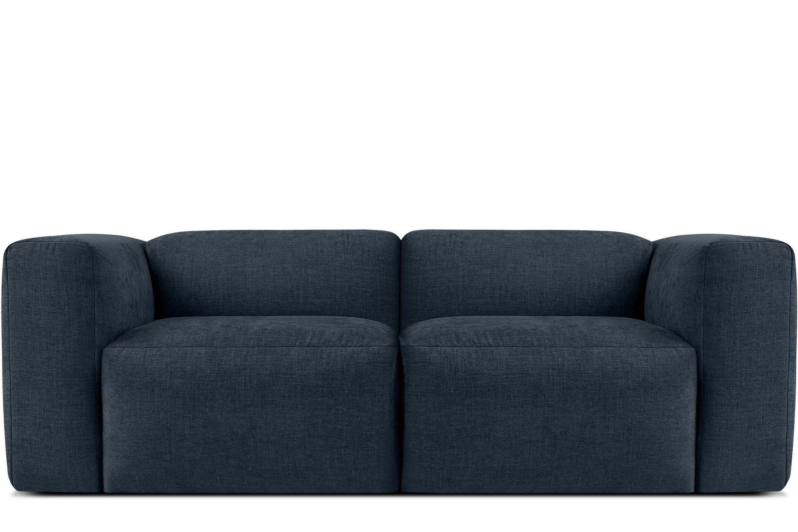 2-SITZER-MODULSOFA BUFFO mit extrem weicher und bequemer Sitzfläche, Gewebestoff, dunkelblau - Dunkelblau, Textil (210/73/96cm) - KONSIMO®