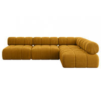 ECKSOFA modulares Sofa Samaro-L2 - 285x190x70 cm Senfgelb Cord - Currygelb, Holzwerkstoff/Textil (285/190cm) - ALTDECOR