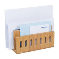 DRŽIAK na papiere - svetlohnedá, drevo (18/13/8cm) - Relaxdays