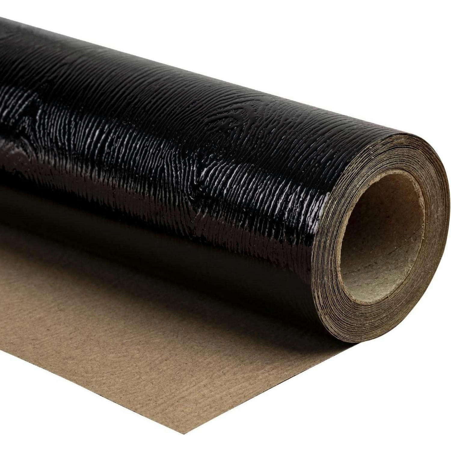 GESCHENKPAPIERROLLE Schwarz 43 cm x 5 m - Schwarz, Papier (4/44/4cm)