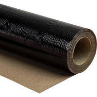 GESCHENKPAPIERROLLE Schwarz 43 cm x 5 m - Schwarz, Papier (4/44/4cm)