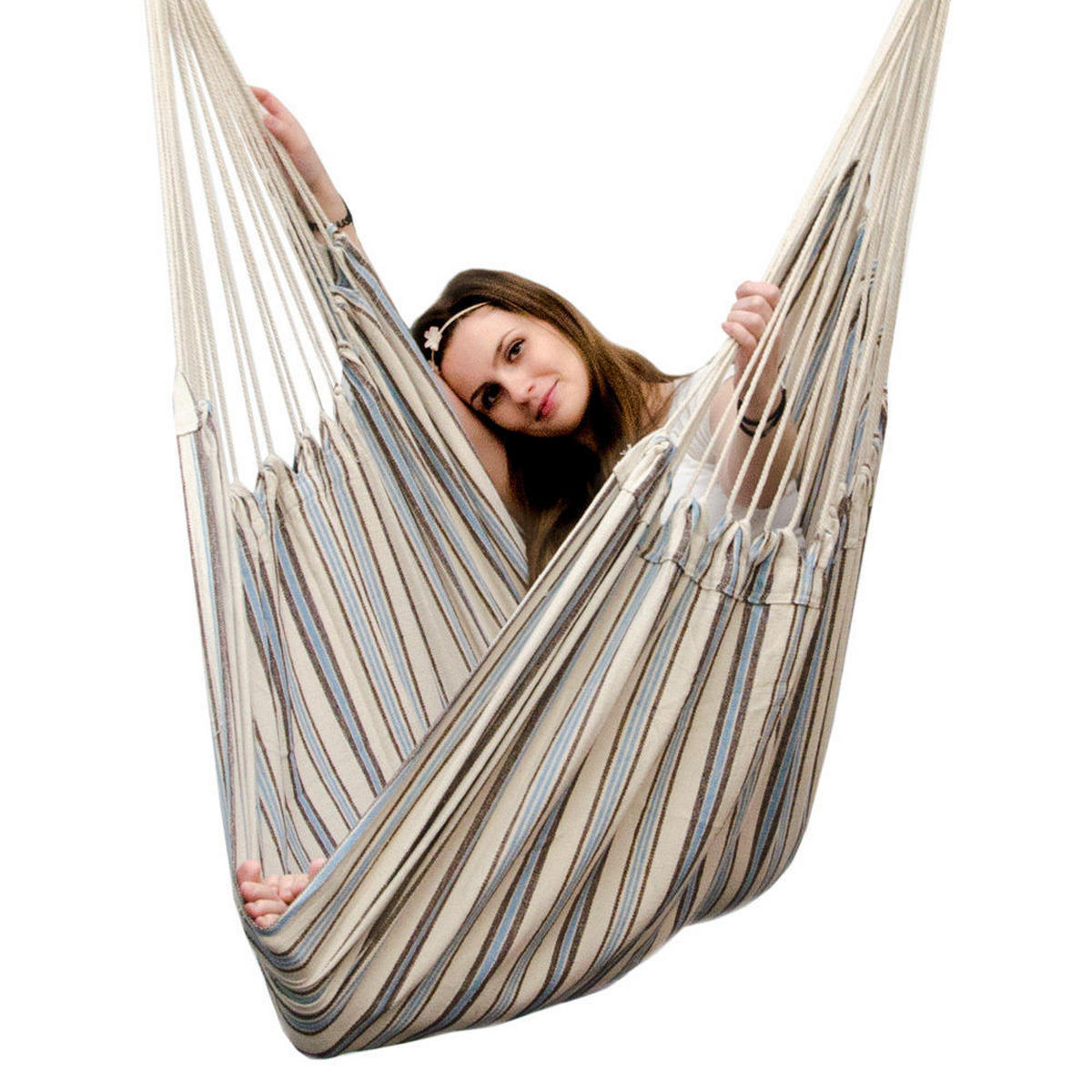 XXL-HÄNGESESSEL bis 150kg, 185/130 cm Multicolor - Multicolor, Textil (130/155/185cm) - Amanka