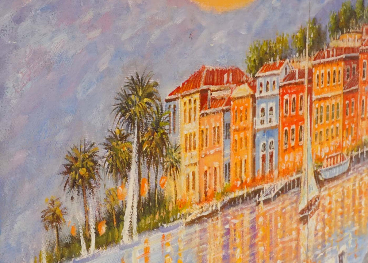 ÖLGEMÄLDE KÜSTE HANDGEMALT Mehrfarbig - Multicolor, Textil (50/70cm) - MCW