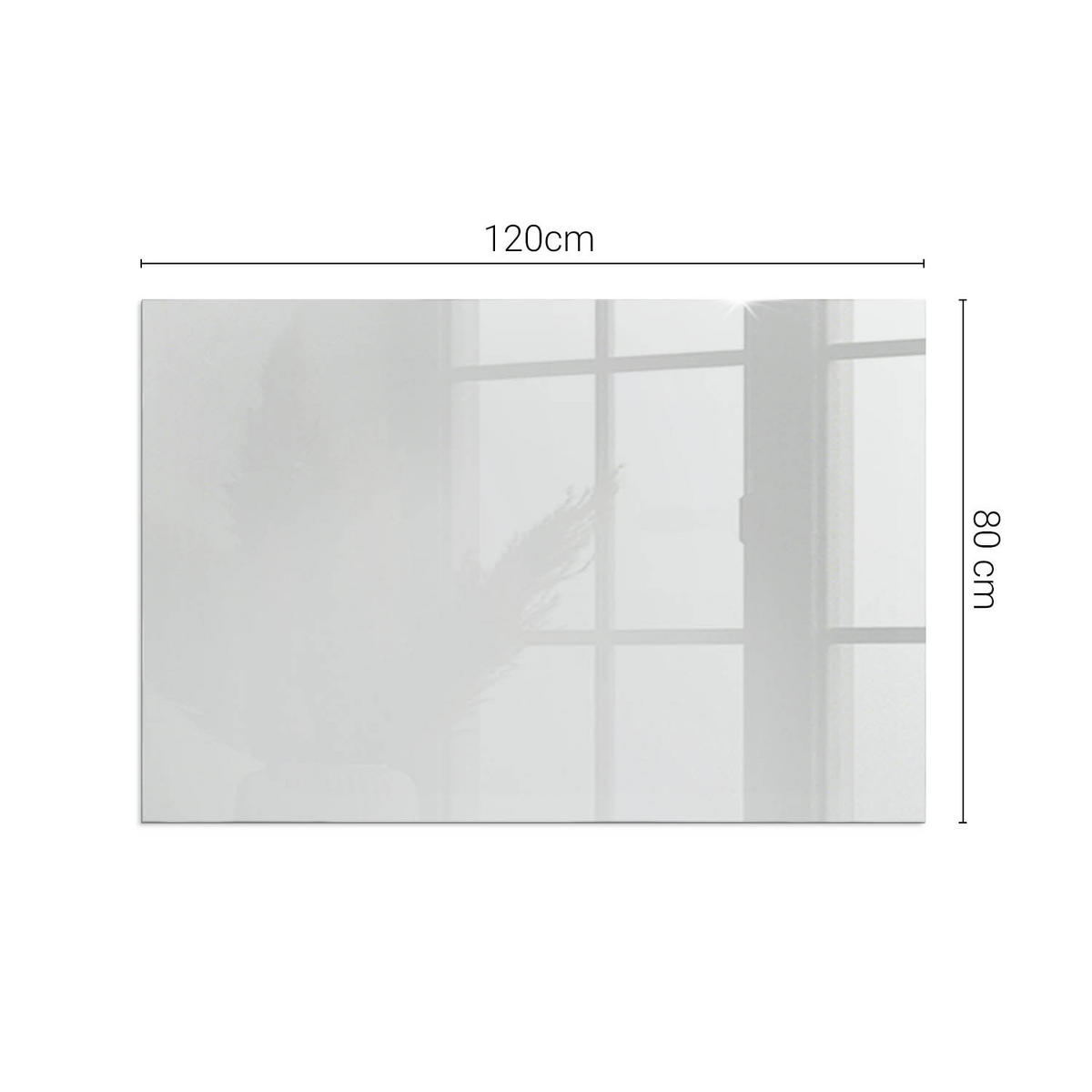 GLASPLATTE für Kamin 120x80 cm - Grau, Glas (120/80/0.4cm) - TULUP
