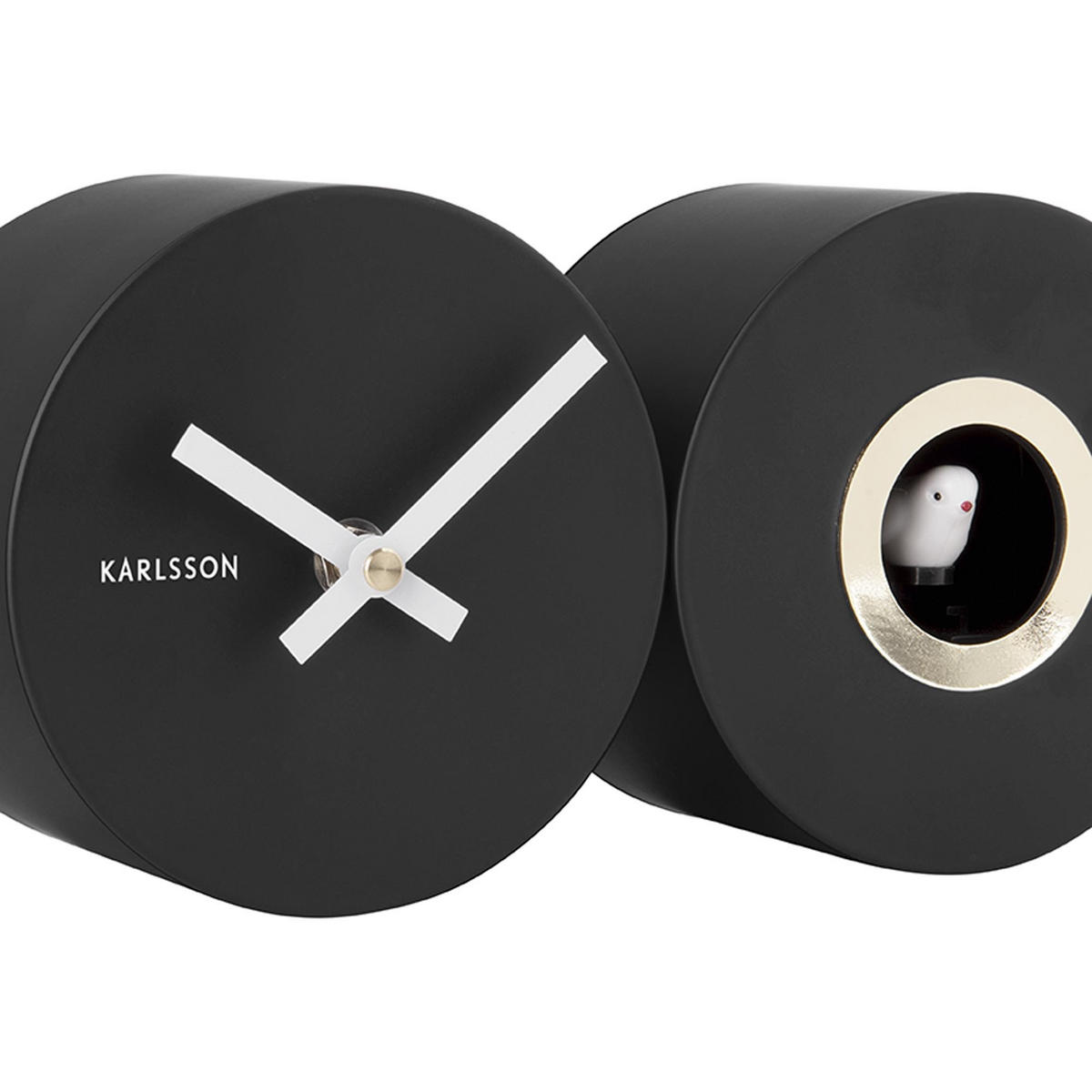 WANDUHR Duo Cuckoo 7.2/26/13 cm - Schwarz, Metall (26/13/7.2cm) - Karlsson