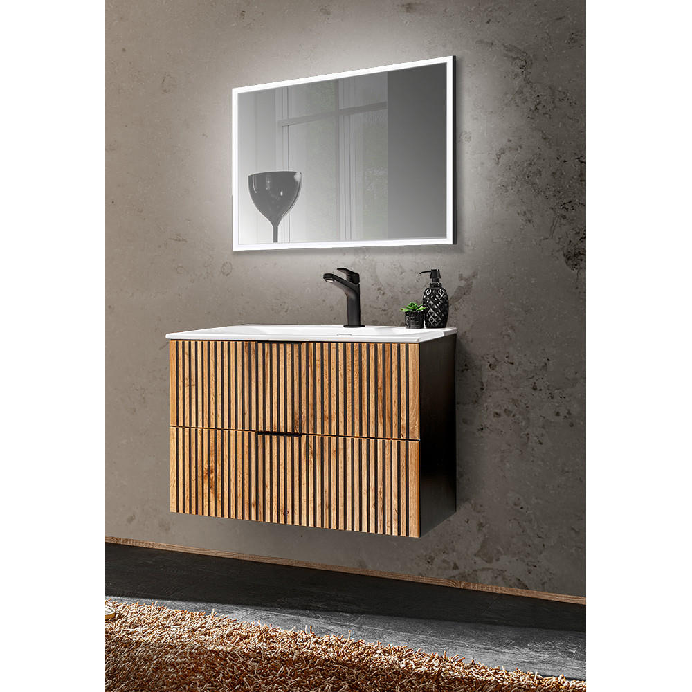 Lomado Badmöbel-Set Braun 81x200x46 cm