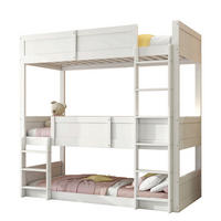 ETAGENBETT 90/200 cm in Weiß aus Massivholz mit hoher Absturzsicherung - Weiß, Holzwerkstoff (90/200cm) - OKMYHOME