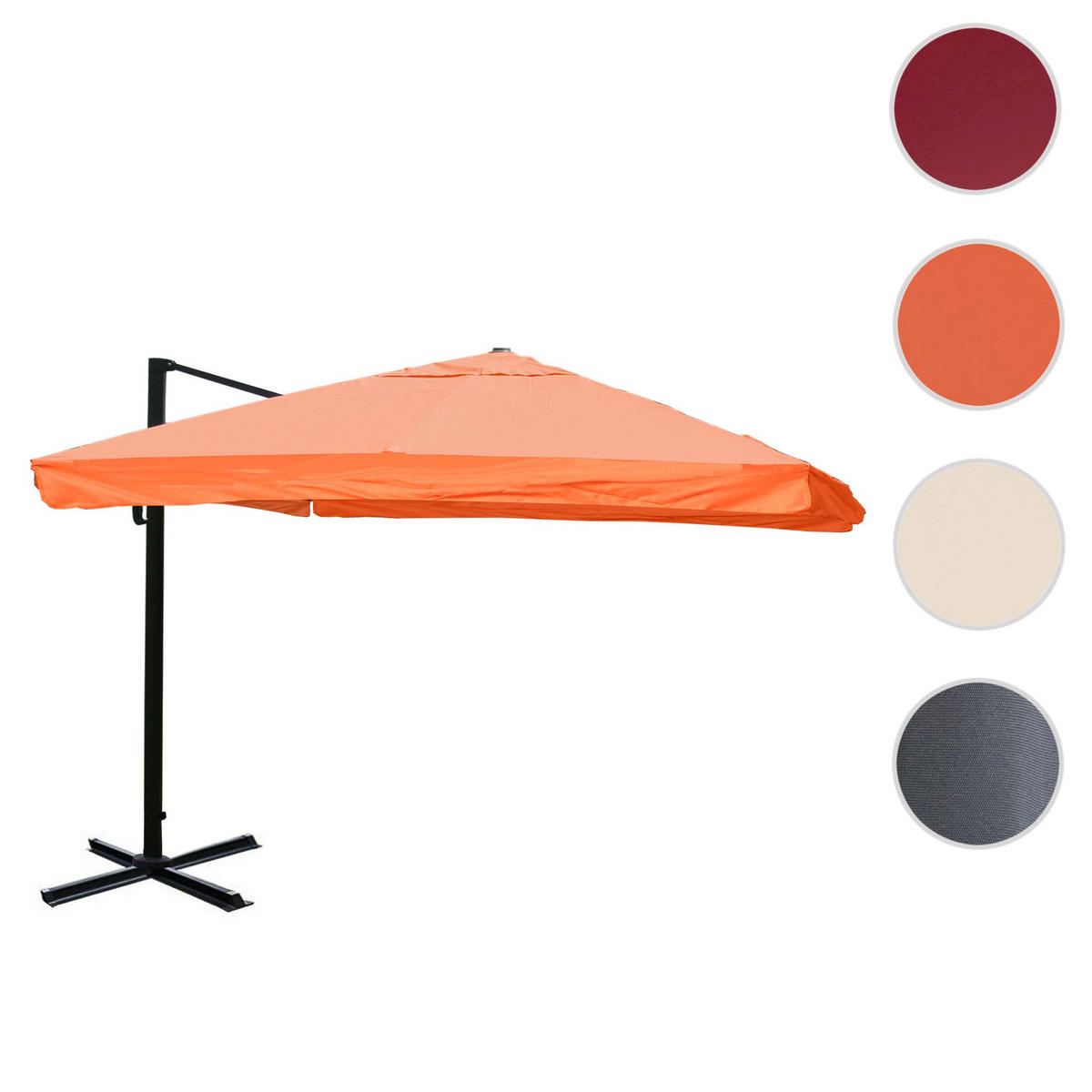 AMPELSCHIRM Orange 350/350 cm - Orange, Textil (410/350cm) - MCW