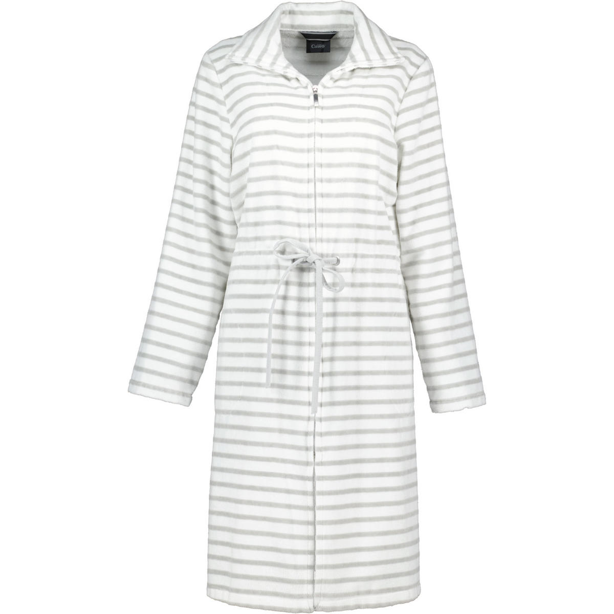 BADEMANTEL DAMEN REISSVERSCHLUSS BRETON 6597 SILBER - 76 - Grau, Textil (Snull) - Cawoe