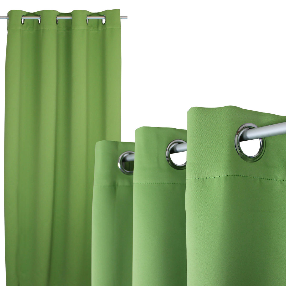 VERDUNKELUNGSVORHANG Ösen 140/145 cm Grün - Grün, Textil (140/145cm) - TiborTex