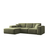 ECKSOFA L-Form Siena Stoff Salvador Olive Links - Olivgrün, Holz (165/266cm) - Kaiser Möbel