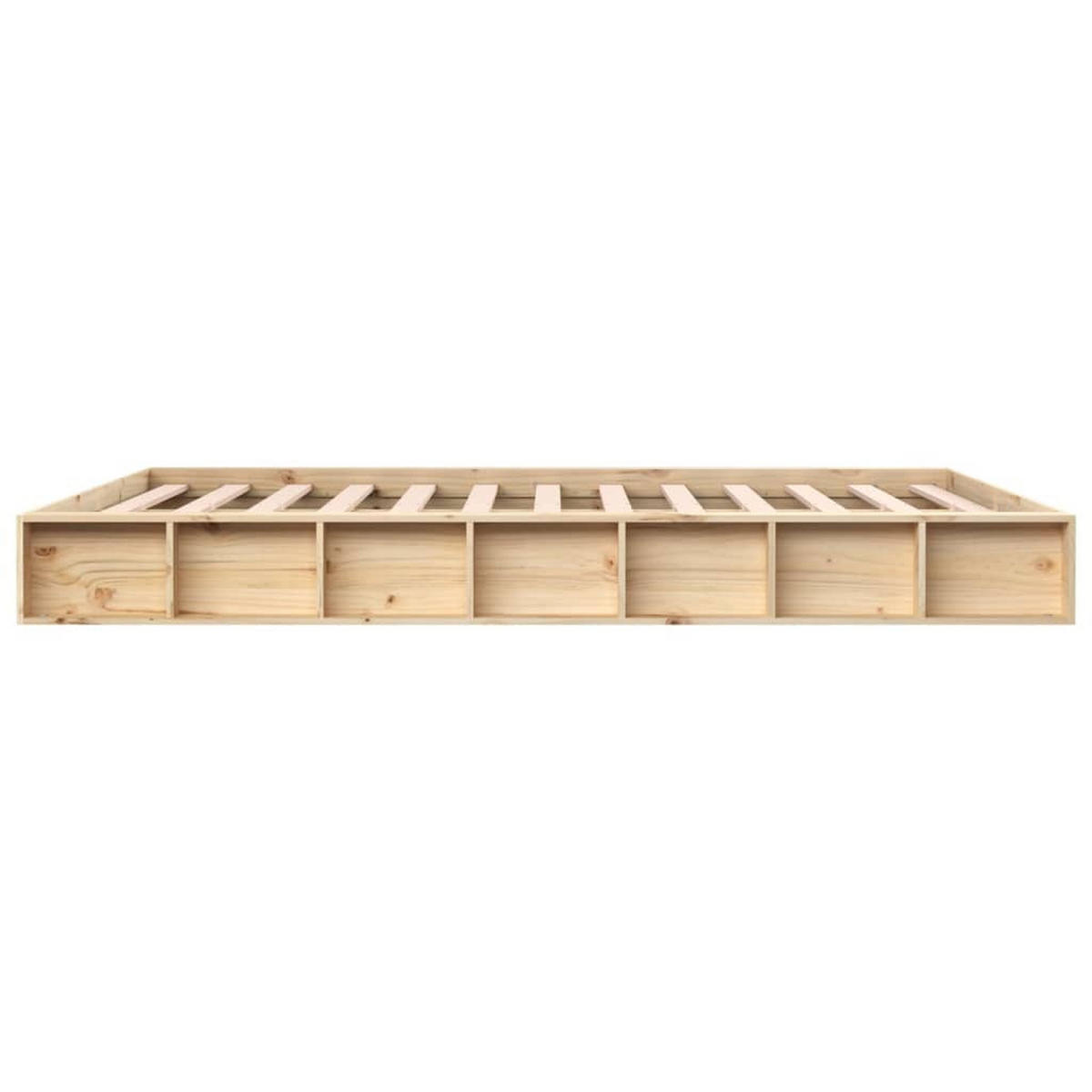MASSIVHOLZBETT 200/200 Cm - Braun, Holz (200/200cm) - vidaXL