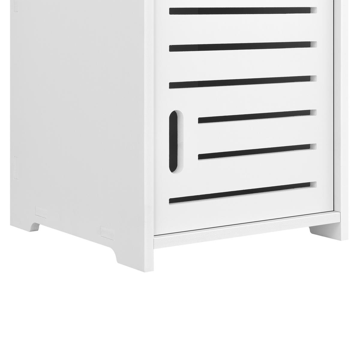 HOCHSCHRANK Mora - Weiß, Kunststoff (32/135/32cm) - [en.casa]
