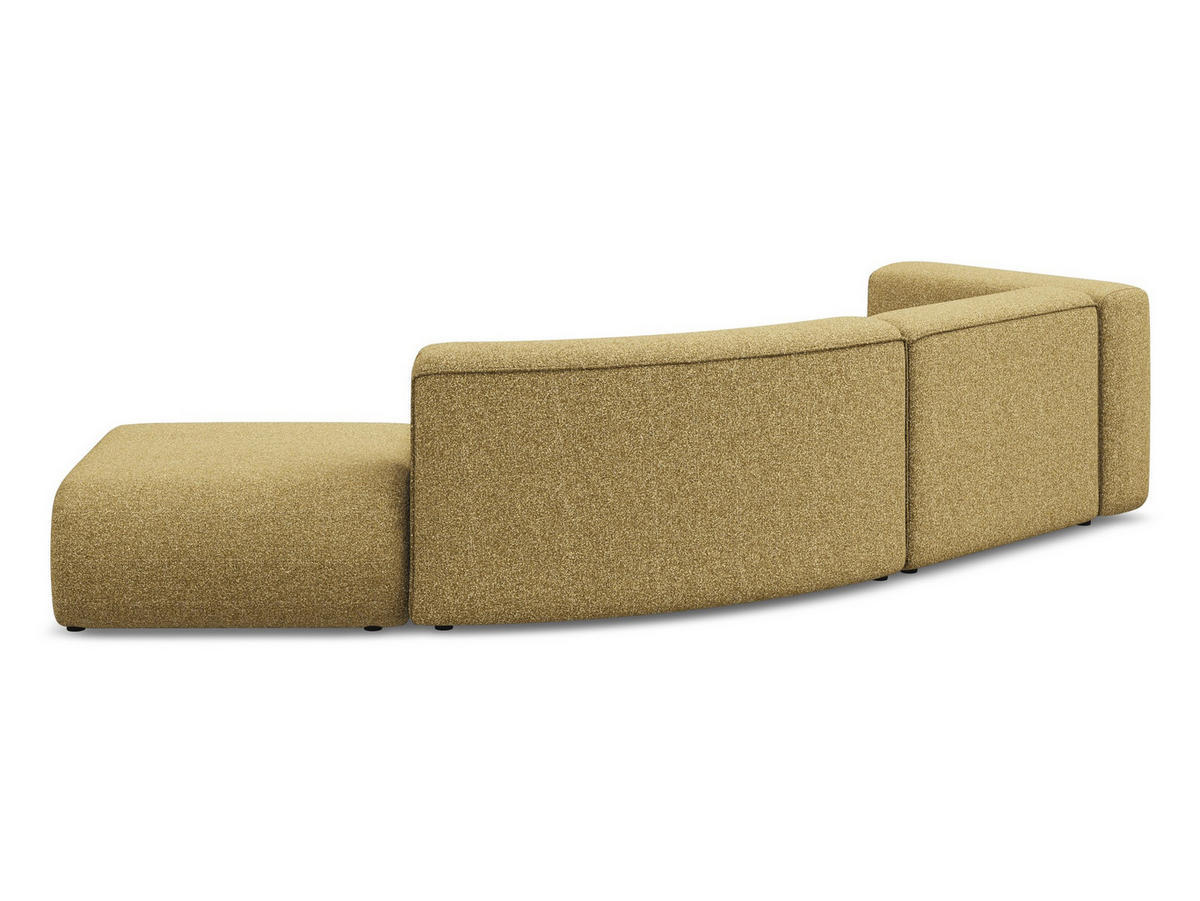 4-SITZER-SOFA Strukturstoff Stoff Gelb - Currygelb/Gelb, Kunststoff/Textil (335/70/166cm) - Makamii