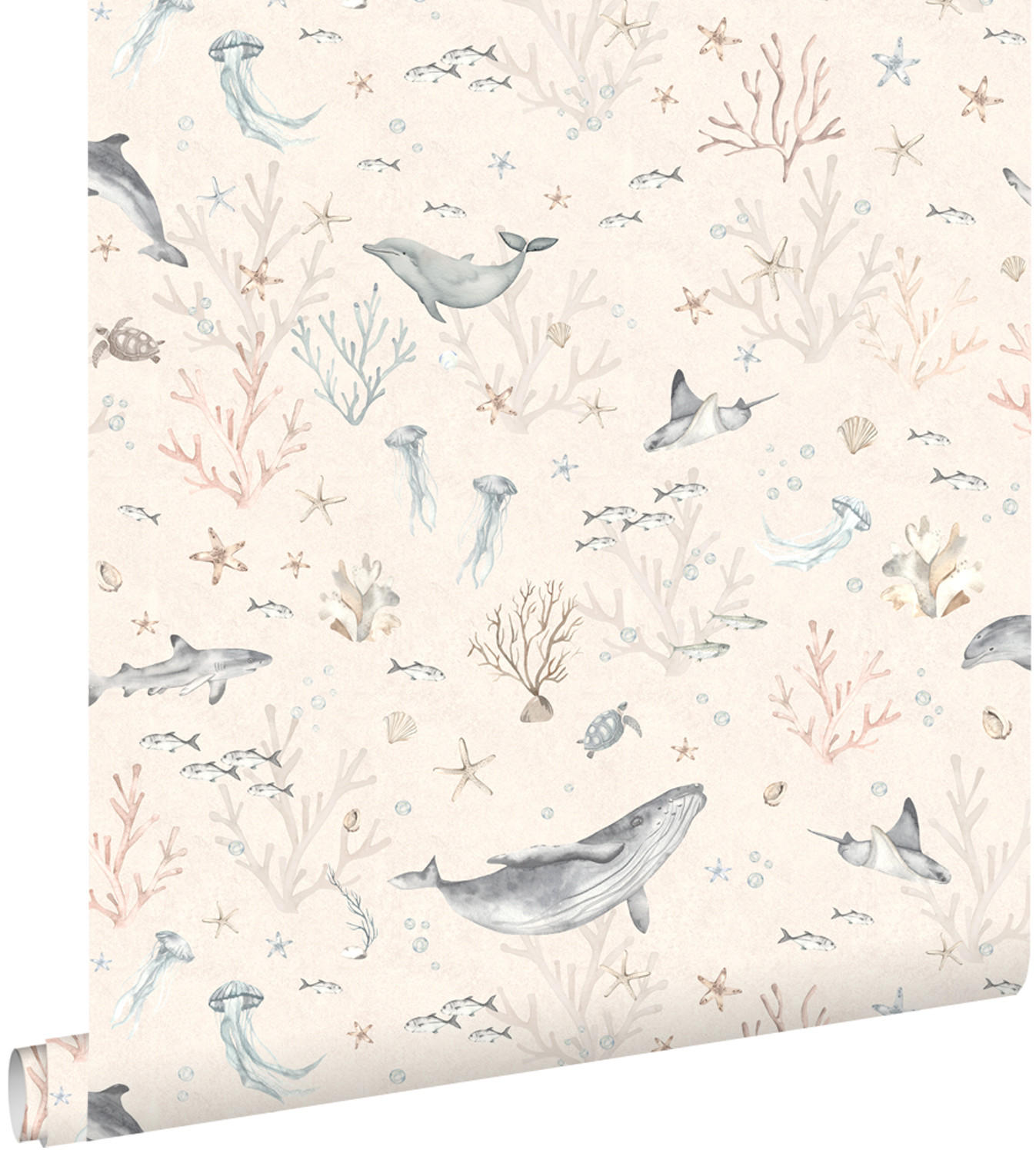 TAPETE Unterwasserwelt 50 x 900 cm - Beige, Papier (50/0.1cm) - ESTAhome
