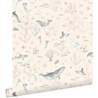 TAPETE Unterwasserwelt 50 x 900 cm - Beige, Papier (50/0.1cm) - ESTAhome