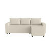 ECKSOFA Goka L mit Schlaffunktion, Beige - Beige, Textil (230/146cm) - Fedve