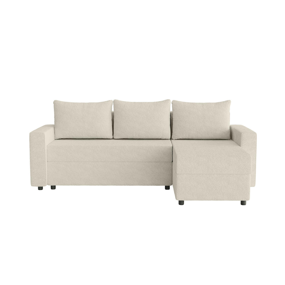 ECKSOFA Goka L mit Schlaffunktion, Beige - Beige, Textil (230/146cm) - Fedve