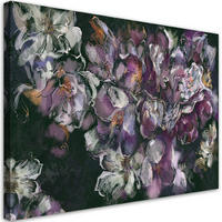WANDBILD iris blume - Lila, Textil (60/40cm) - Feeby