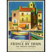 POSTER Côte D'Azur A4 Rahmenlos - Klar, Papier (29.7/5/21cm) - Nacnic