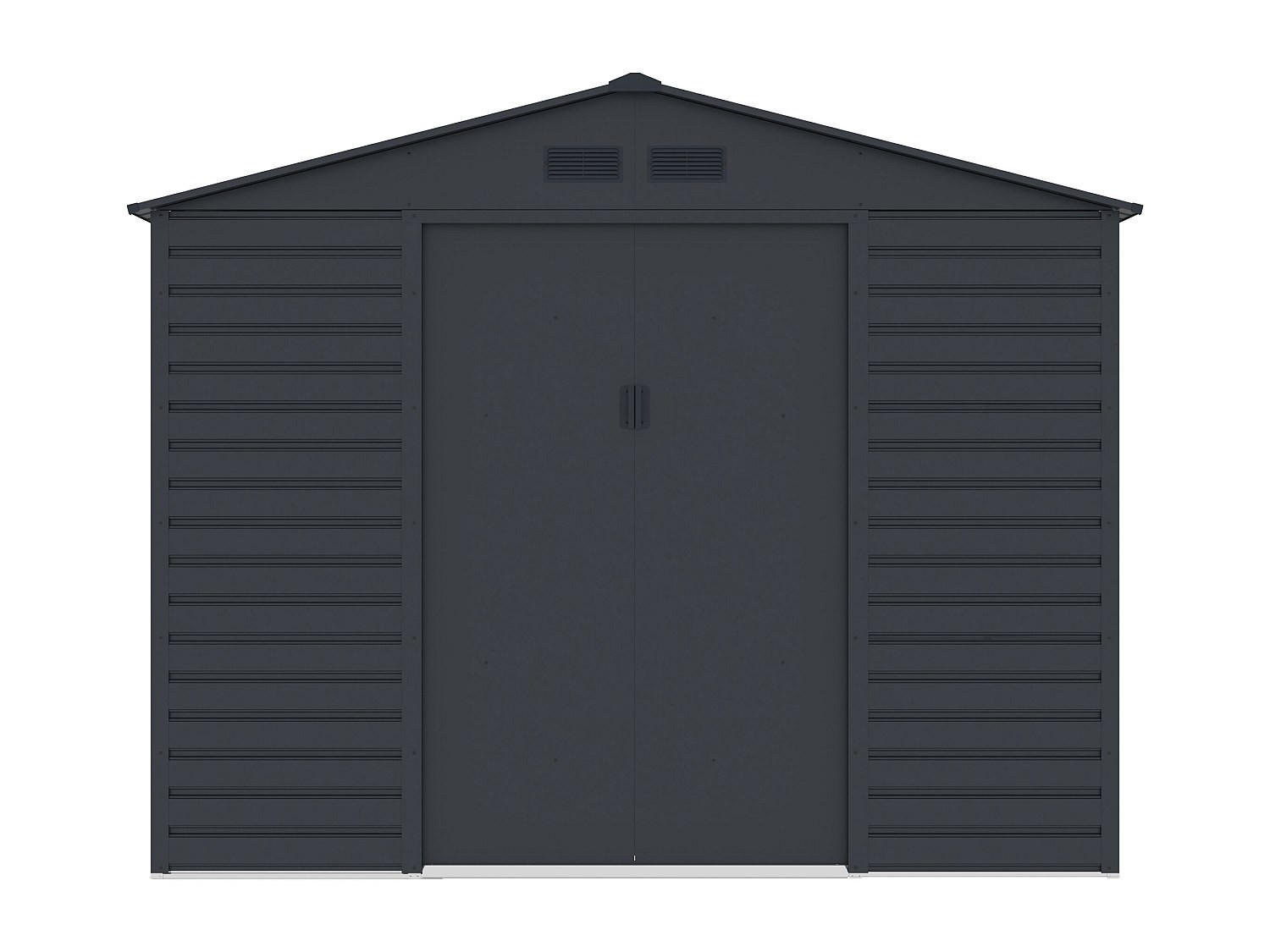 SCHREBERGARTENHAUS - 267 cm x 245 cm - metall - anthrazitgrau Adelmo - Anthrazit, Metall (267/221/245cm) - Vente-Unique