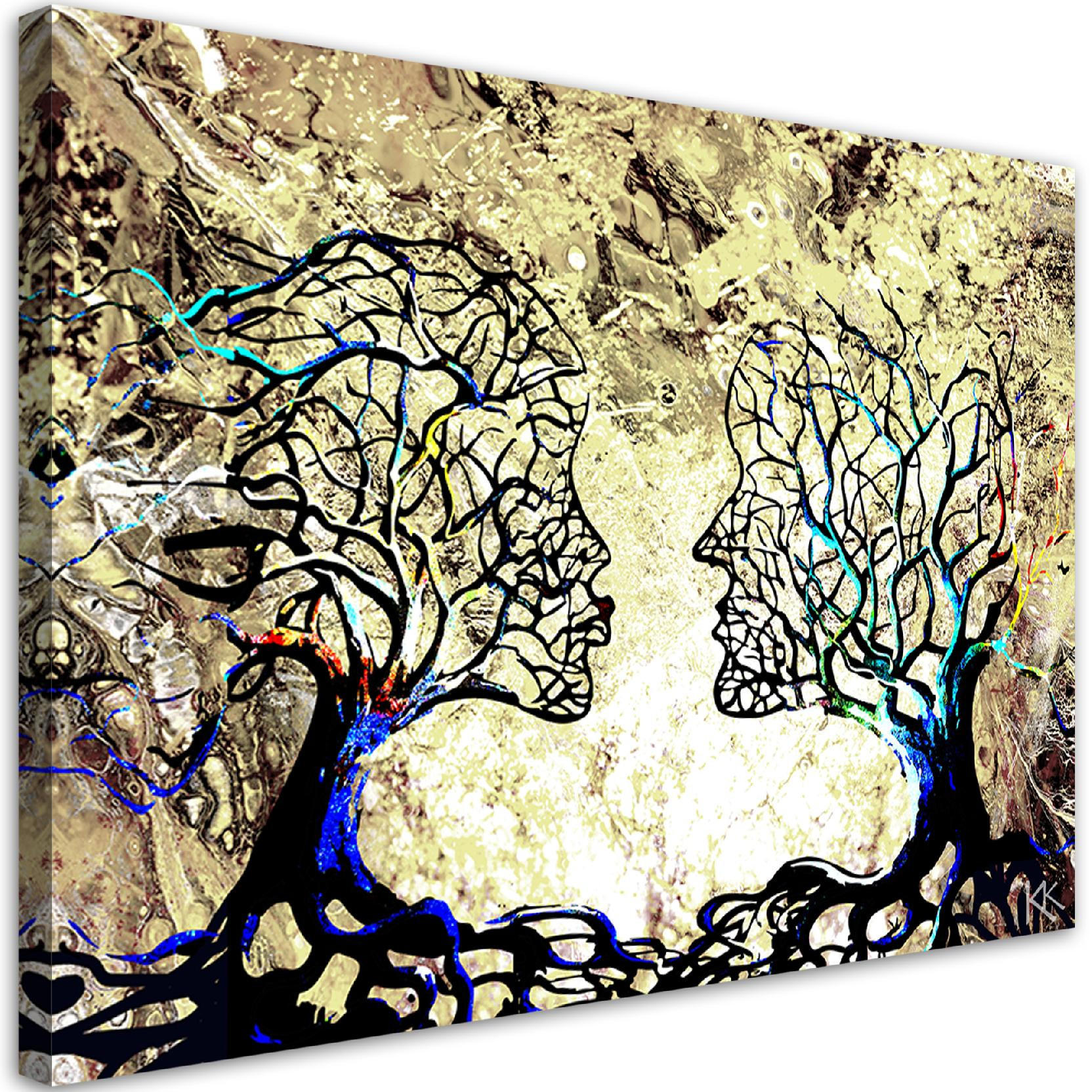 Feeby Leinwandbild Beige 60x40 cm