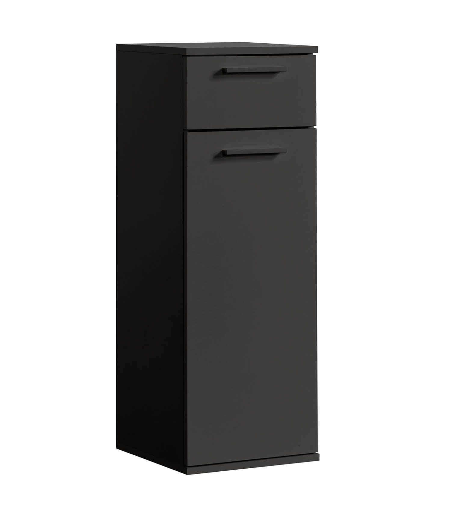 BAD-BEISTELLSCHRANK Der Matrose - Anthrazit/Schwarz, Holzwerkstoff (33/91/34cm) - Mokebo