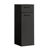 BAD-BEISTELLSCHRANK Der Matrose - Anthrazit/Schwarz, Holzwerkstoff (33/91/34cm) - Mokebo