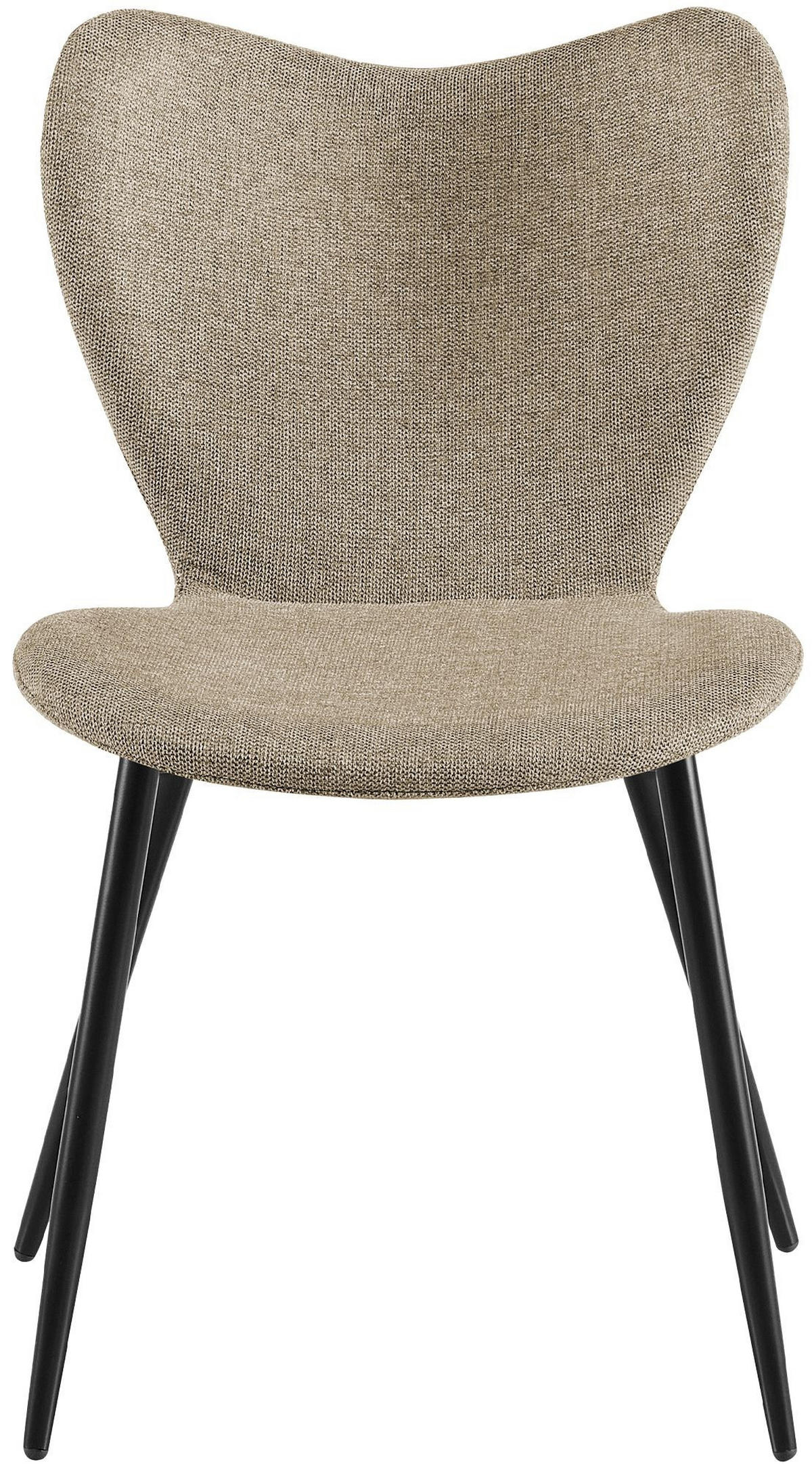 ESSZIMMERSTÜHLE Maika 2er Set 80x50x58 cm taupe - Taupe, Textil (50/80/58cm) - furnicato