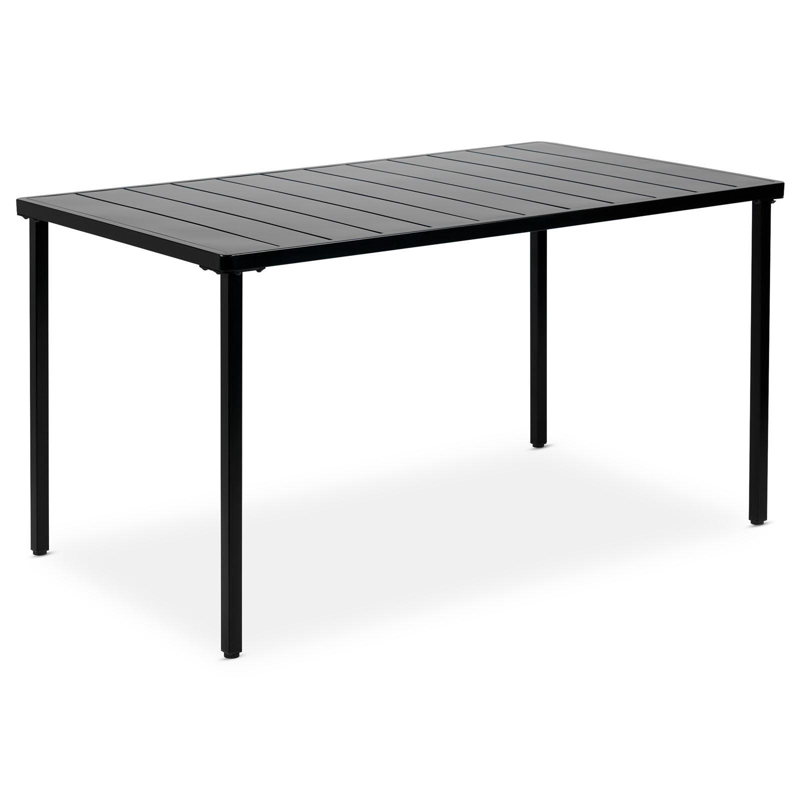 Idimex Gartentisch Schwarz 140x75x80 cm