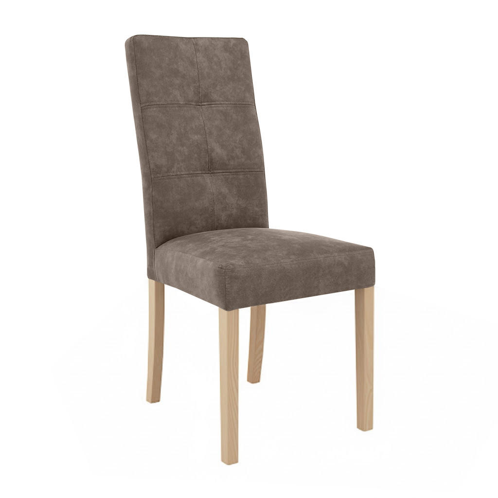 STUHL Solis mit Buchenholzbeinen, Polsterstuhl, Braun - Buchefarben/Braun, Holz (45/100/42cm) - Beautysofa