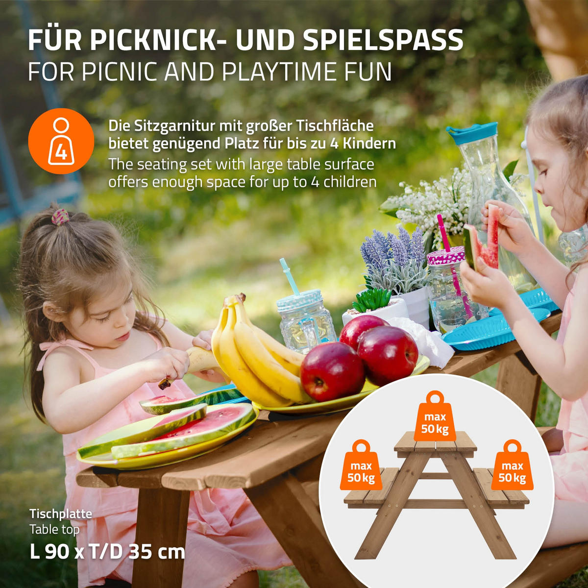 KINDERSITZGARNITUR Braun - Braun, Holz - ML-DESIGN