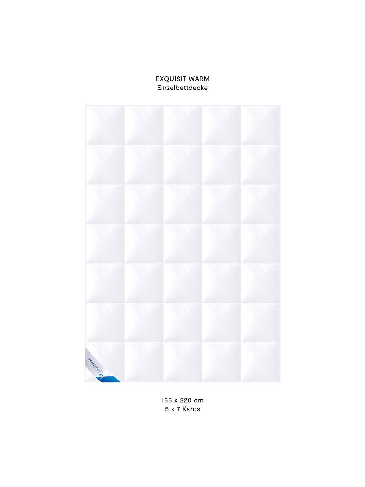 WINTERBETTDECKE EXQUISIT - 100% GÄNSEDAUNEN - Weiß, Naturmaterialien/Textil (155/220cm) - Böhmerwald