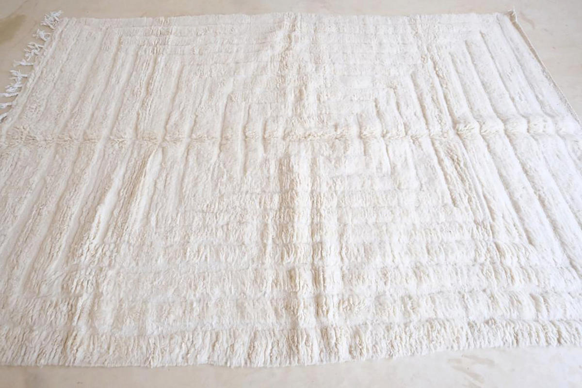 BERBERTEPPICH aus reiner Wolle 190x 290 cm - Weiß, Naturmaterialien (190/290cm) - AFK Living