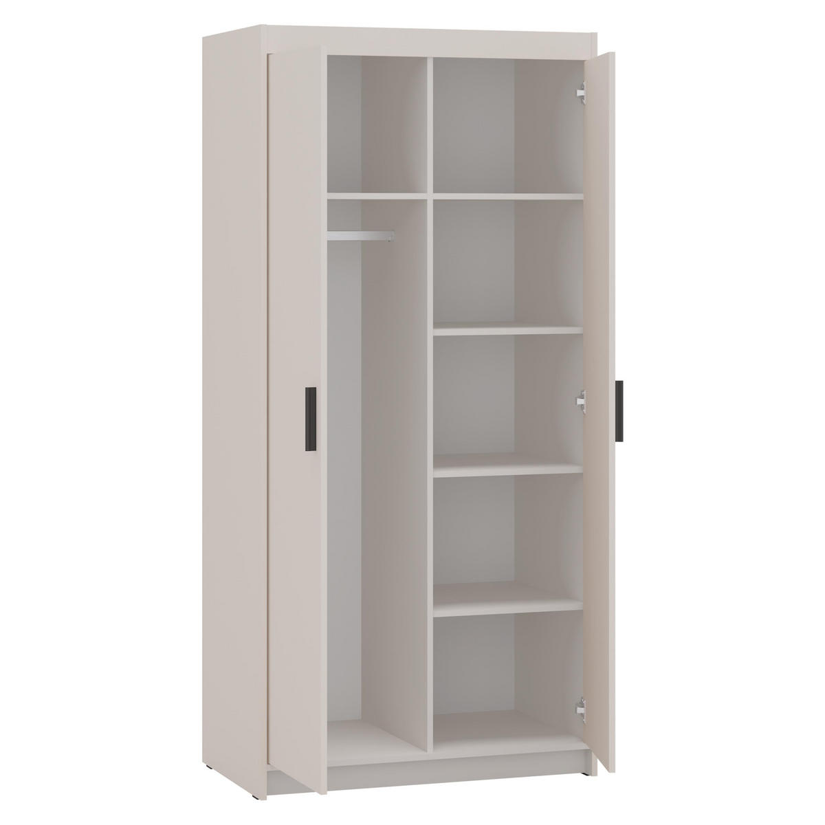 KLEIDERSCHRANK Storicos Beige 89,7/190,5/53 cm - Modern 2-türig - Beige, Holzwerkstoff/Kunststoff (89.8/190.6/53cm) - AX Living