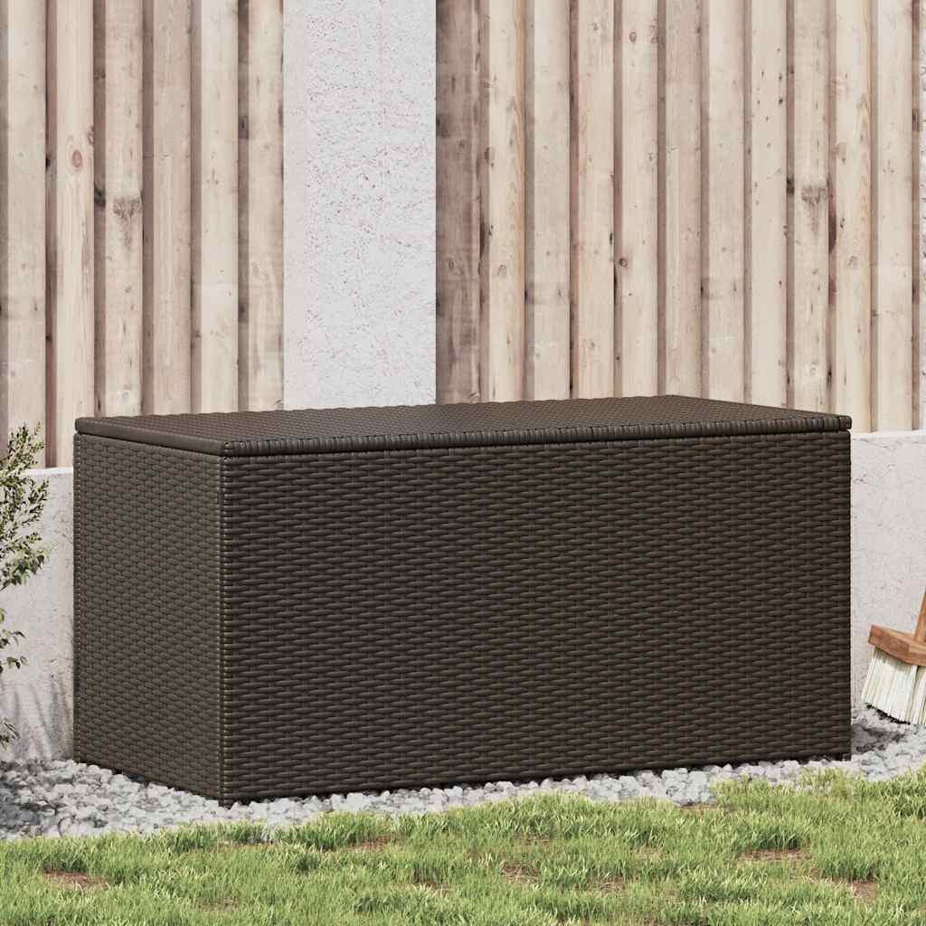GARTENBOX Poly Rattan 100x50x50 cm Braun - Braun, Kunststoff (100/50/50cm) - furnicato