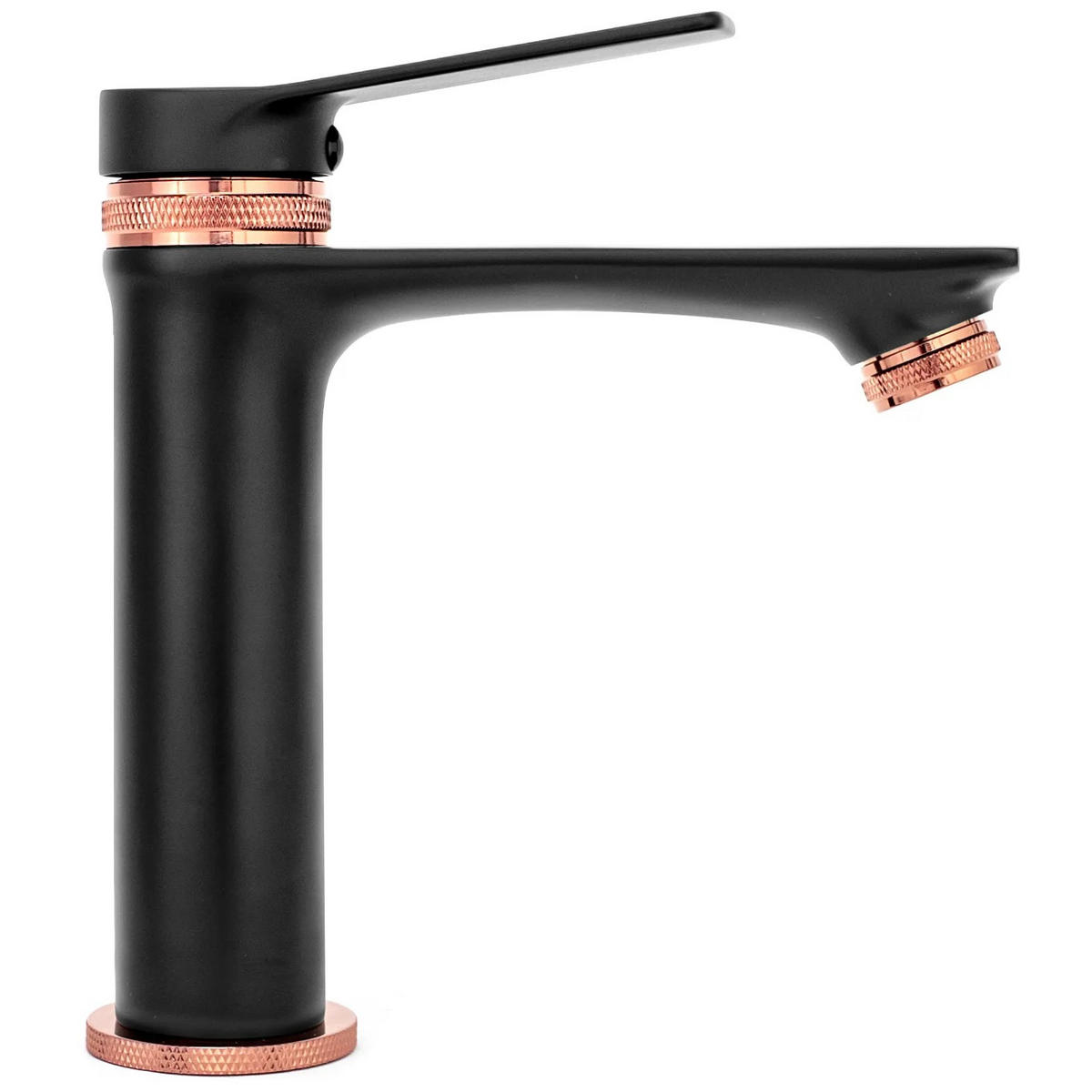 WASCHBECKENARMATUR Rea Viral Black Rose Gold Low - Schwarz, Metall (5/18/16.5cm) - REA