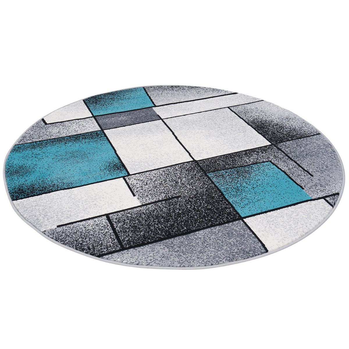 DESIGNER TEPPICH BRILLIANT FANTASY RUND - Blau, Textil (120/120cm) - Pergamon