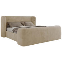 POLSTERBETT EMORA CLASSIC DUO 180/200 - Creme Plüsch - Multipocket-Matratze - Creme, Textil (180/200cm) - MKS