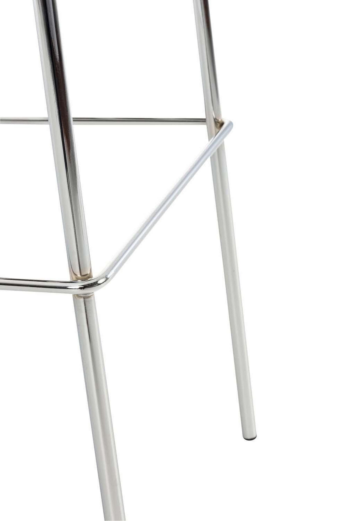 BARHOCKER Stoff Hellgrau - Chromfarben/Hellgrau, Textil/Metall (43/100/48cm) - CLP