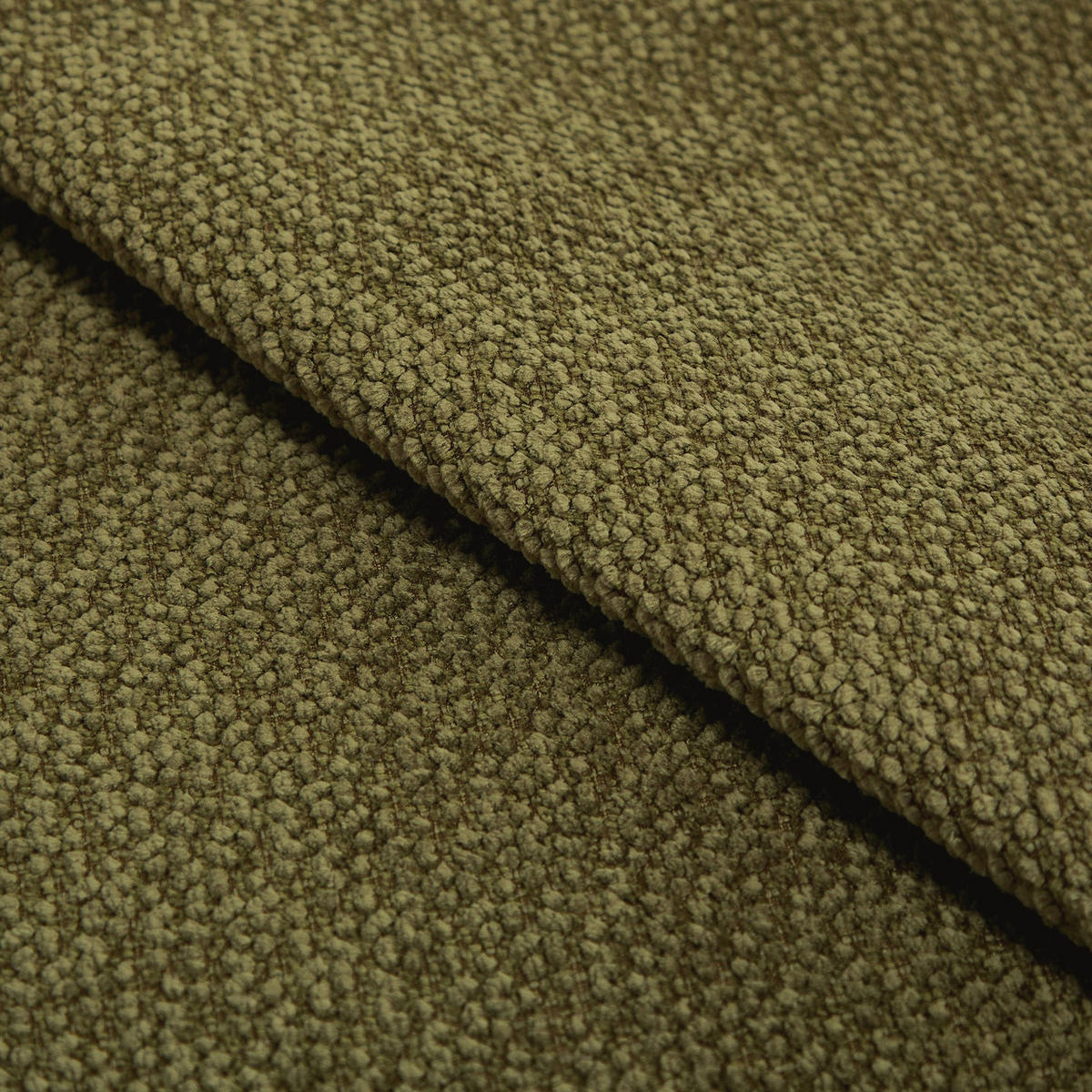 DREHSESSEL RETRO Bouclé-Samt Vintage-Grün 71cm - Dunkelgrün/Grün, Textil (71/80/76cm) - Premium Interiors
