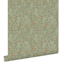 TAPETE Blumen 53 cm x 10.05 m - Grün, Papier (53/0.1cm) - ESTAhome