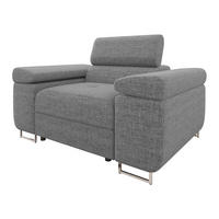 SESSEL Torezio - Hellgrau, Holz/Textil (134/90/102cm) - MIRJAN24
