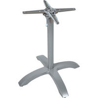 TISCHGESTELL Tara, 4-Fuß Silberoptik 72x66x66cm - Silberfarben, Metall (66/72/66cm) - DELUKE