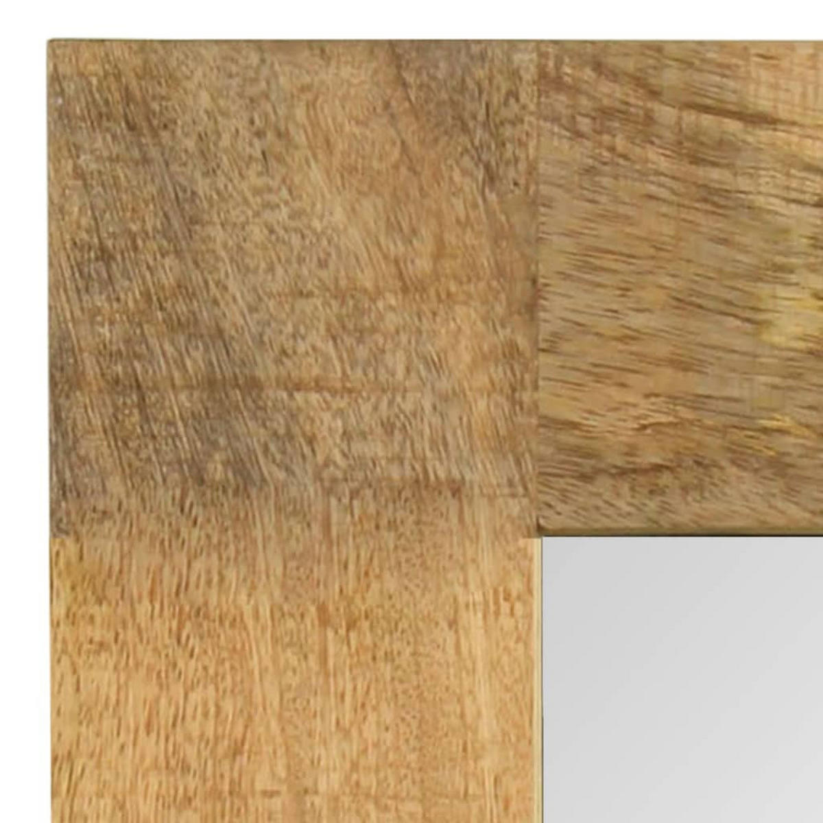 SPIEGEL Mangoholz Massiv 50 x 50 cm - Braun, Holz (50/50/1cm) - furnicato